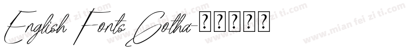 English Fonts Gotha字体转换
